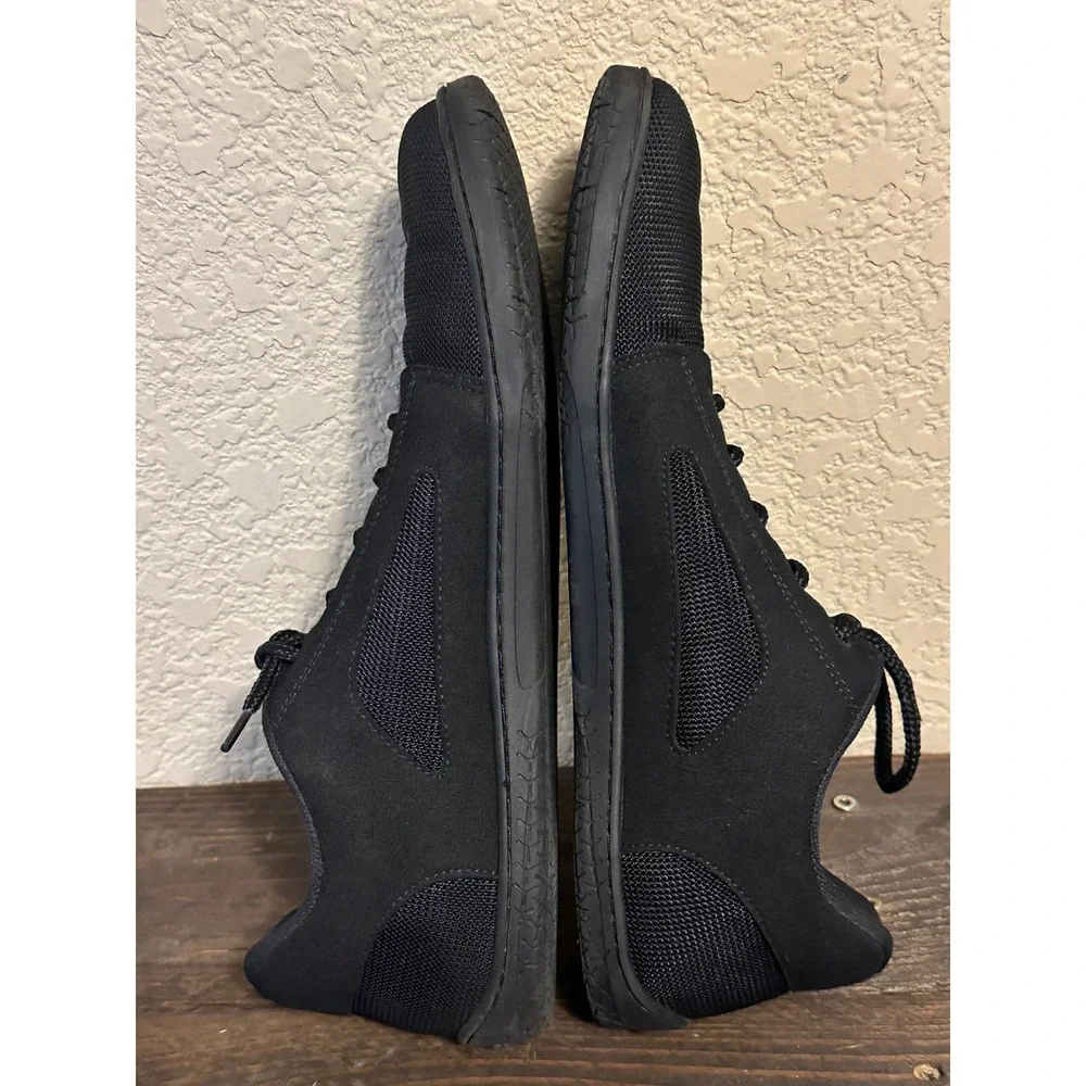 Be Lenka Barefoot Sneakers Mens 10.5 Black Mesh Leather Minimalist Shoe Wide Toe